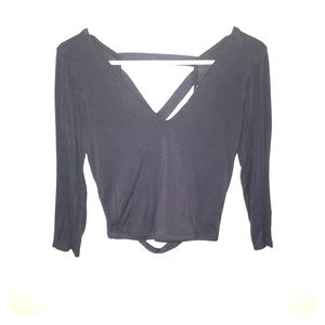 Cropped 3/4 Sleeve Length Shirt